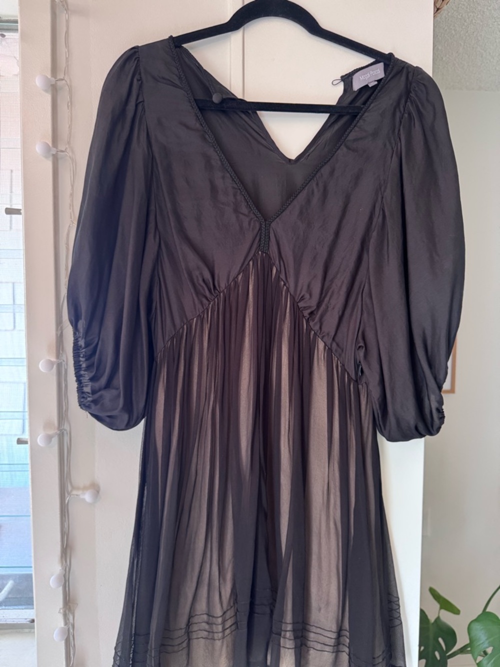 Magali Pascal Black Dress with Braided Trim